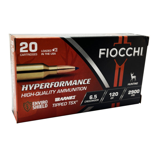 Fiocchi Hyperformance 6.5 Creedmoor Ammunition 120 Grain Barnes TTSX Polymer Tip Box of 20