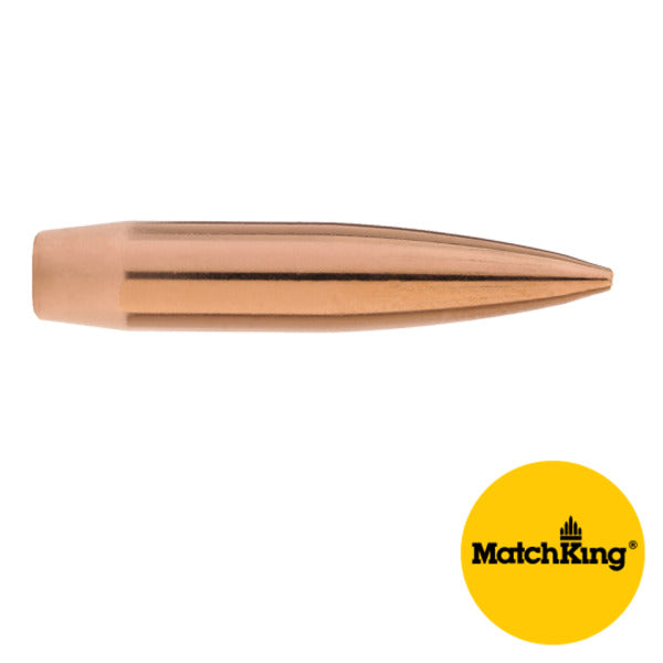 Sierra MatchKing 264 Caliber, 6.5mm (.264 Diameter) Bullets 142 grain Boat Tail Hollow Point Box of 250