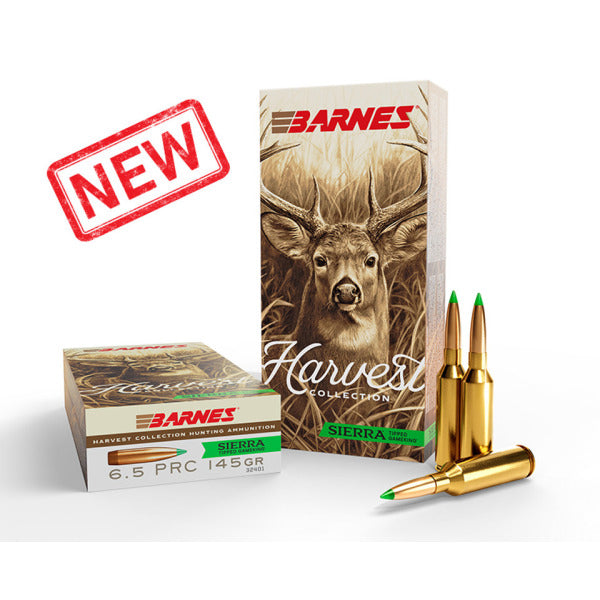 Barnes Harvest 6.5 PRC Ammunition 145 Grain Sierra Tipped GameKing Polymer Tip Box of 20