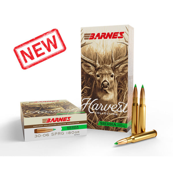 Barnes Harvest 30-06 Springfield Ammunition 180 Grain Sierra Tipped GameKing Polymer Tip Box of 20