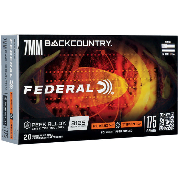 Federal Premium Fusion 7mm Backcountry Ammunition 175 Grain Polymer Tip Box of 20