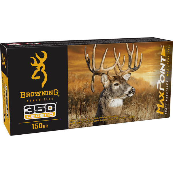 Browning Max Point 350 Legend Ammunition 150 Grain Polymer Tip Box of 20