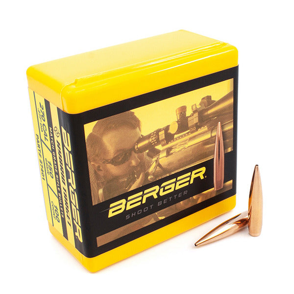 Berger Hybrid Target 277 Caliber, 6.8mm (.277 Diameter) Bullets 150 grain Boat Tail Hollow Point Box of 100