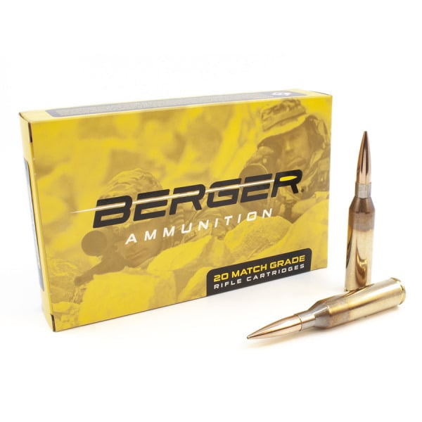 Berger Match Grade 300 Norma Magnum Ammunition 245 Grain Hybrid Target Jacketed Hollow Point Box of 20