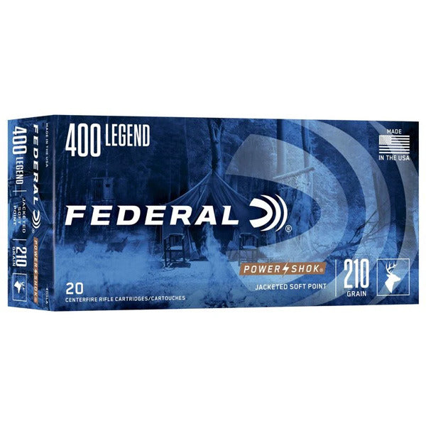 Federal Premium Power-Shok 400 Legend Ammunition 210 Grain Soft Point Box of 20