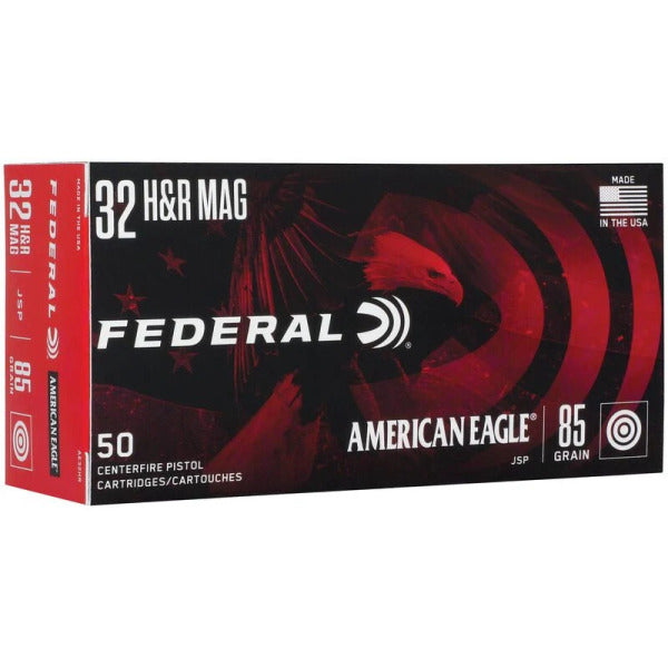 Federal Premium American Eagle 32 H&R Magnum Ammunition 85 Grain Jacketed Soft Point Box of 50