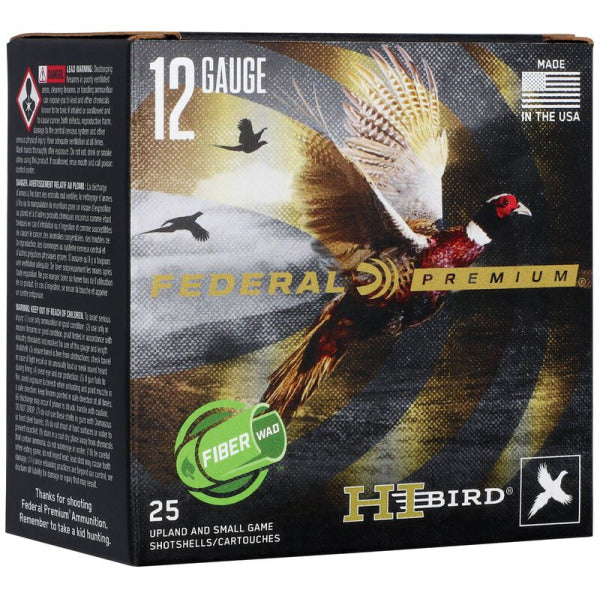 Federal Premium Hi-Bird Fiber Wad 12 Gauge Ammunition 2-3/4" #6 1-1/4 oz 1330 fps Box of 25