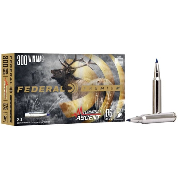 Federal Premium Terminal Ascent 300 Winchester Magnum Ammunition 175 Grain Polymer Tip Box of 20