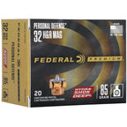 Federal Premium Personal Defense 32 H&R Magnum Ammunition 85 Grain Hydra-Shok Jacketed Hollow Point Box of 20