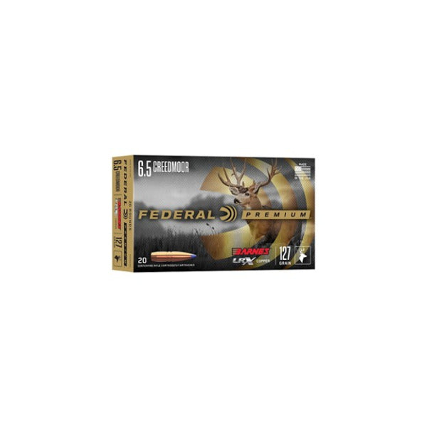 Federal Premium 6.5 Creedmoor Ammunition 127 Grain Barnes LRX Polymer Tip Box of 20