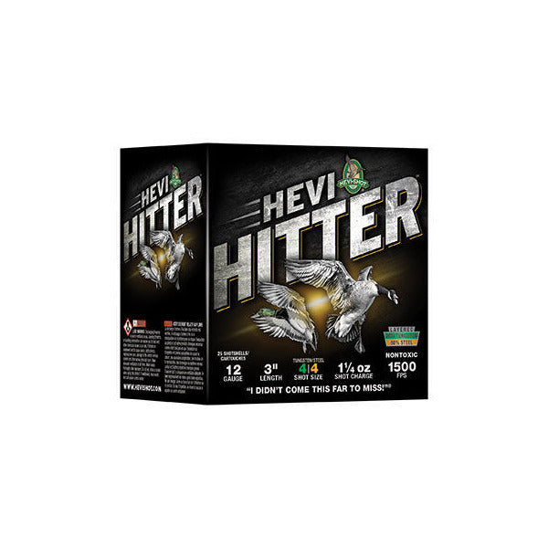 HEVI-SHOT 12ga HEVI-HITTR 3" 1.25oz #4 TG/STL 25/bx
