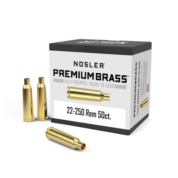 Nosler 22-250 Remington Brass Box of 50