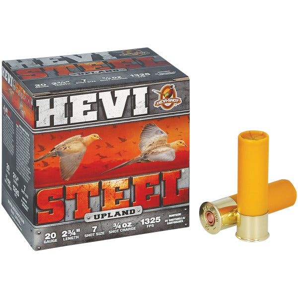 HEVI-SHOT 20ga HEVI-STEEL UP 2.75" 1oz #7 25bx 10cs