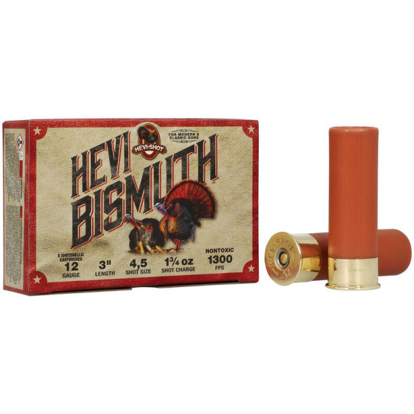 Hevi-Shot Hevi-Bismuth 12 Gauge Ammunition 3" #4, 5 1-3/4 oz 1300 fps Bismuth Box of 5