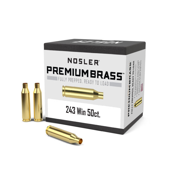 Nosler 243 Winchester Brass Box of 50