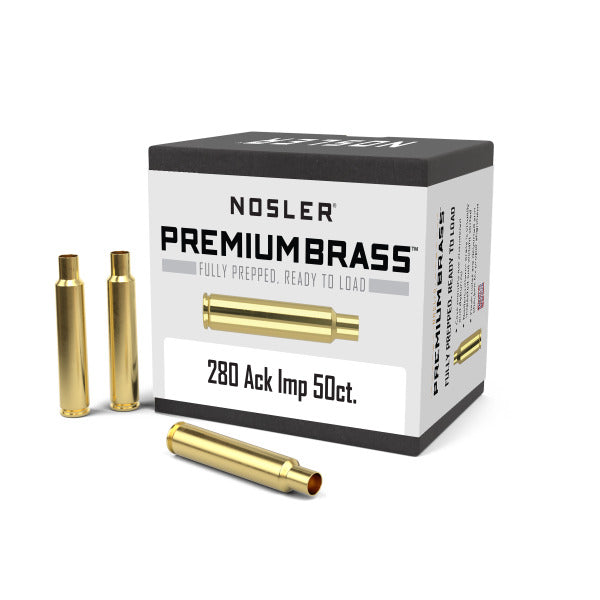Nosler 280 Remington Ackley Improved Brass Box of 50