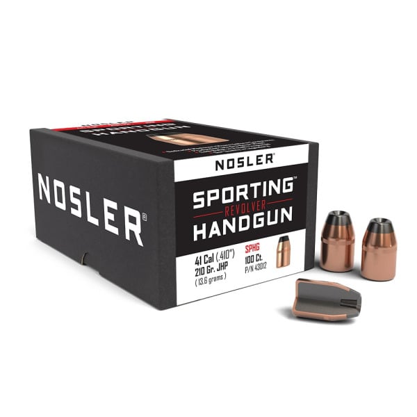Nosler Sporting Handgun 41 Caliber (.410 Diameter) Bullets 210 grain Jacketed Hollow Point Box of 100