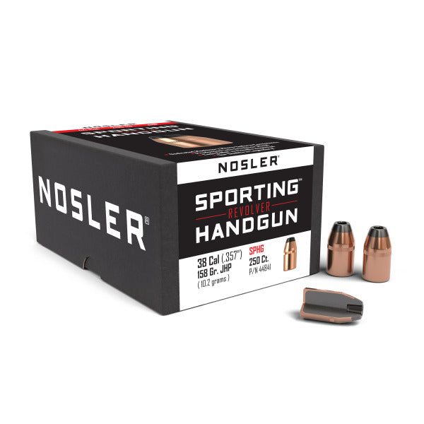 Nosler Sporting Handgun .357 Diameter Bullets 158 grain Jacketed Hollow Point Box of 250