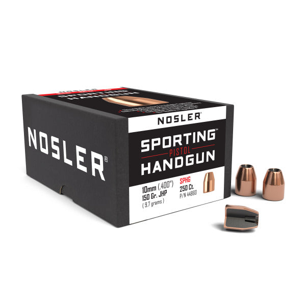 Nosler ASP 40 Caliber/10mm (.400 Diameter) Bullets 150 grain Jacketed Hollow Point Box of 250