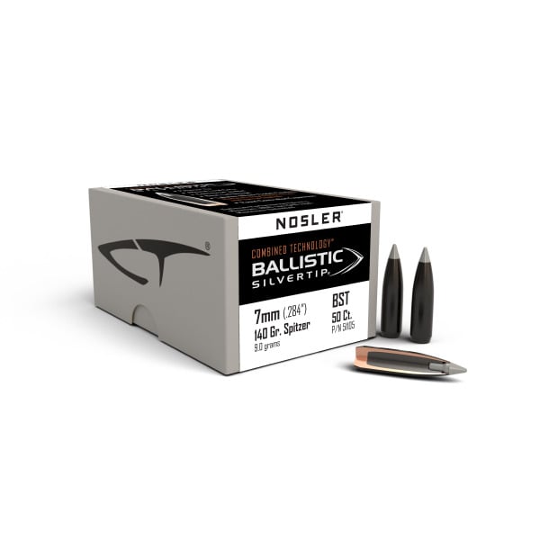 Combined Technology Ballistic Silvertip 28 Caliber, 7mm (.284 Diameter) Bullets 140 grain Polymer Tip Box of 50