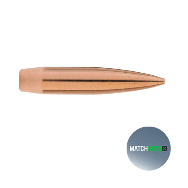 Sierra MatchKing-X 264 Caliber, 6.5mm (.264 Diameter) Bullets 142 grain Boat Tail Hollow Point Box of 100