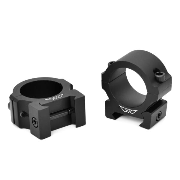 WARNE RINGS VAPOR HORIZ 1in LOW MATTE ALUMINUM