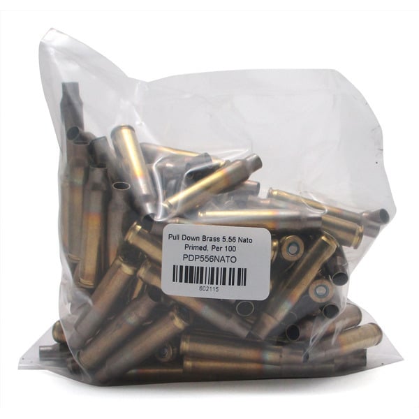 Pull-Down 5.56x45mm NATO Primed Brass Bag of 100