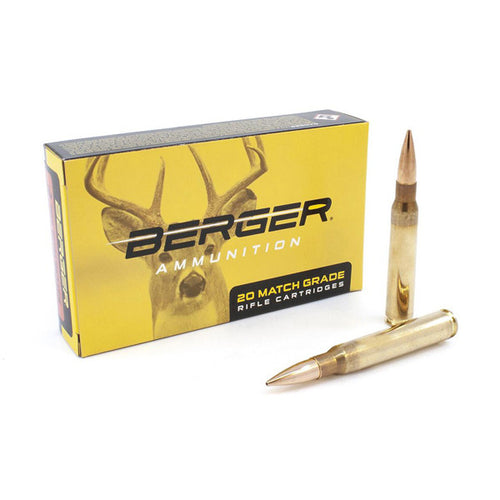 Berger Match Grade 30-06 Springfield Ammunition 168 Grain Classic Hunter Jacketed Hollow Point Box of 20