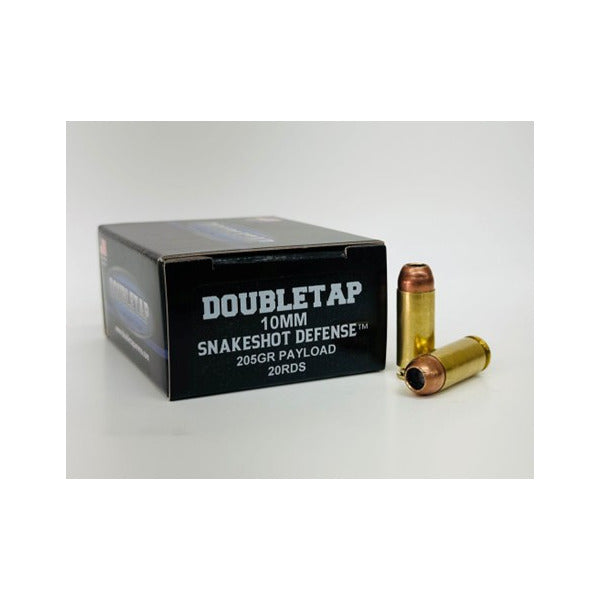 DoubleTap Snakeshot Payload 10mm Auto Ammunition 205 Grain #9 Wadcutter and Shot Shot Box of 20