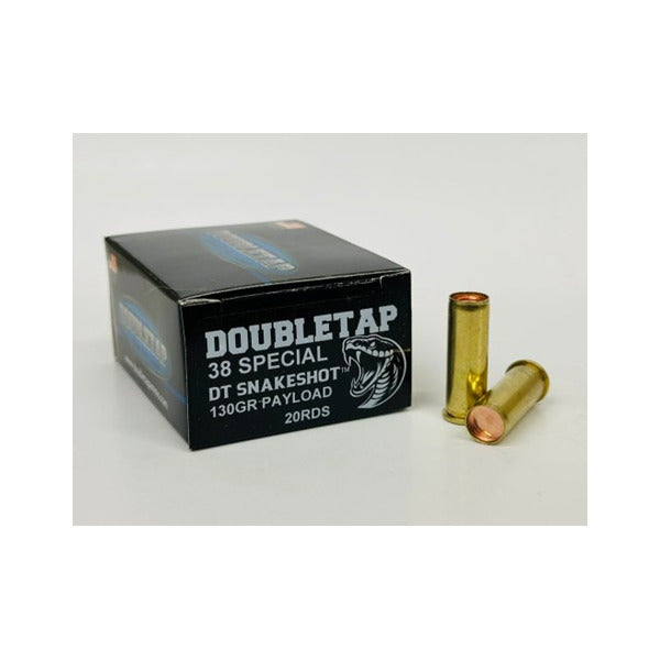 DoubleTap Snakeshot Payload 38 Special Ammunition 130 Grain #9 Wadcutter and Shot Shot Box of 20