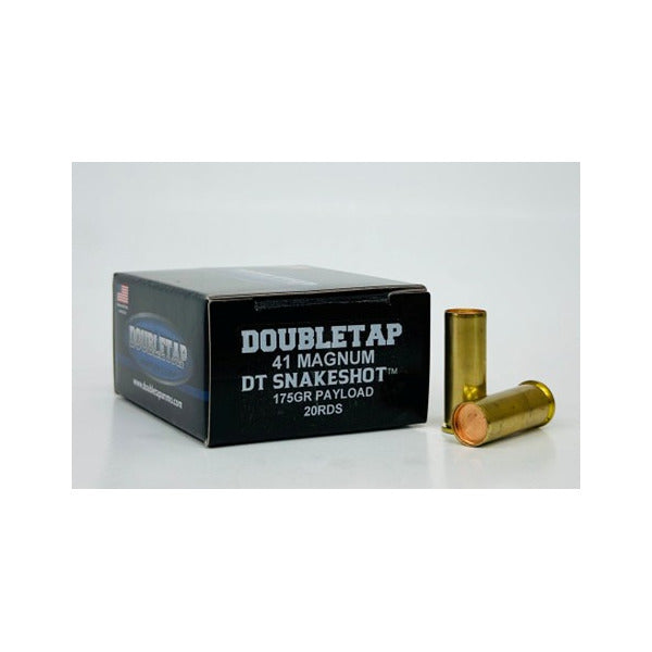 DoubleTap Snakeshot Payload 41 Remington Magnum Ammunition 175 Grain #9 Wadcutter and Shot Shot Box of 20