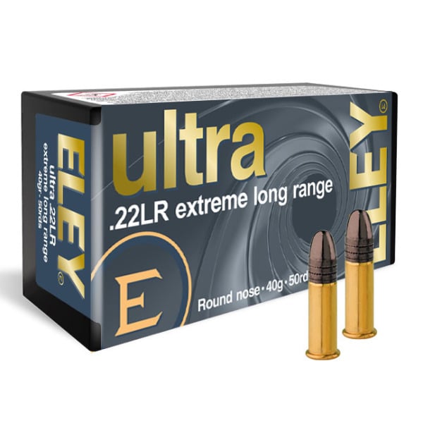 Eley Ultra Extreme Long Range 22 Long Rifle Ammunition 40 Grain Lead Round Nose Box of 50