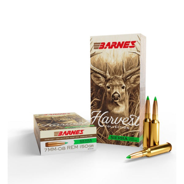 Barnes Harvest Collection 7mm-08 Remington Ammunition 150 Grain Sierra Tipped GameKing Polymer Tip Box of 20