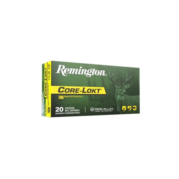 Remington Core-Lokt 7mm Backcountry Ammunition 175 Grain Jacketed Soft Point Box of 20