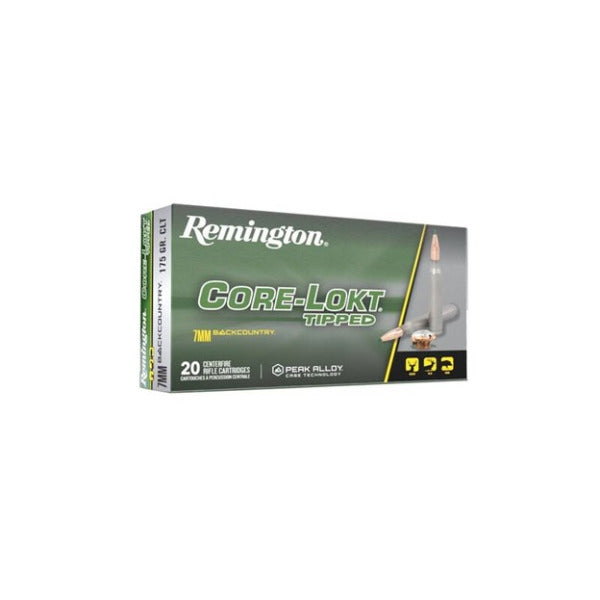 Remington Core-Lokt Tipped 7mm Backcountry Ammunition 175 Grain Polymer Tip Box