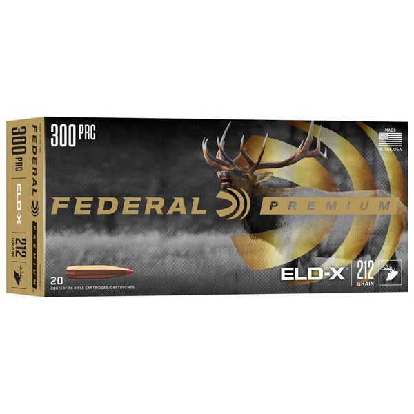 Federal Premium 300 PRC Ammunition 212 Grain Hornady ELD-X Polymer Tip Box of 20