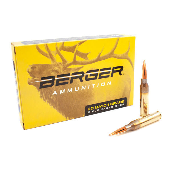 Berger Match Grade 7mm PRC Ammunition 195 Grain Elite Hunter Jacketed Hollow Point Box of 20