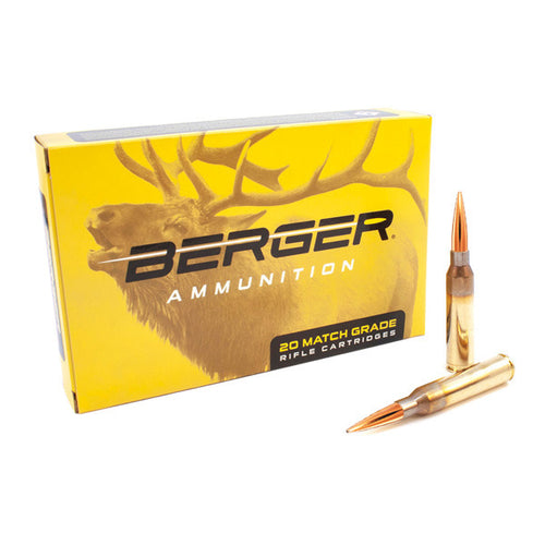 Berger Match Grade 7mm PRC Ammunition 195 Grain Elite Hunter Jacketed Hollow Point Box of 20
