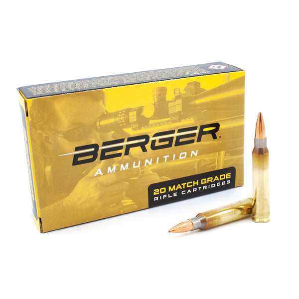 Berger Match Grade 223 Remington Ammunition 69 Grain Hybrid OTM Tactical Open Tip Match Box of 20