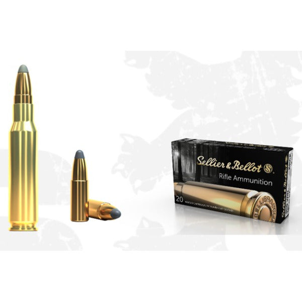 Sellier & Bellot 308 Winchester Ammunition 180 Grain Cut-Thru Edge Jacketed Soft Point Box of 20