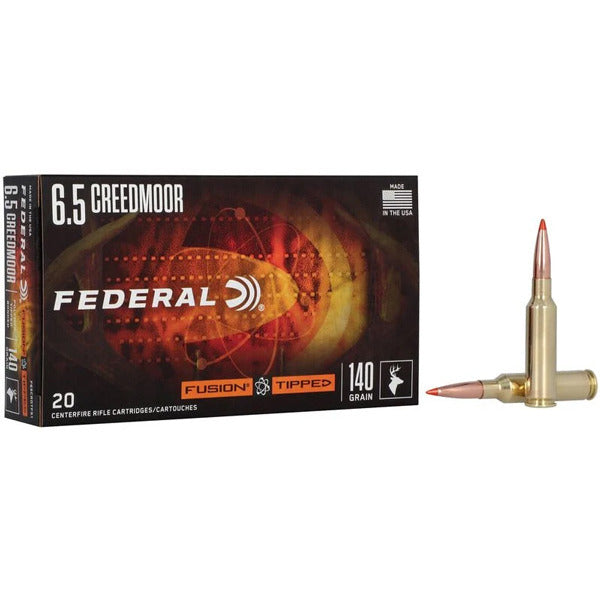 Federal Premium Fusion Tipped 6.5 Creedmoor Ammunition 140 Grain Polymer Tip Box of 20