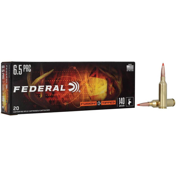 Federal Premium Fusion Tipped 6.5 PRC Ammunition 140 Grain Polymer Tip Box of 20