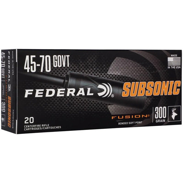 Federal Premium Fusion Tipped 45-70 Gov't Ammunition 300 Grain Polymer Tip Box of 20
