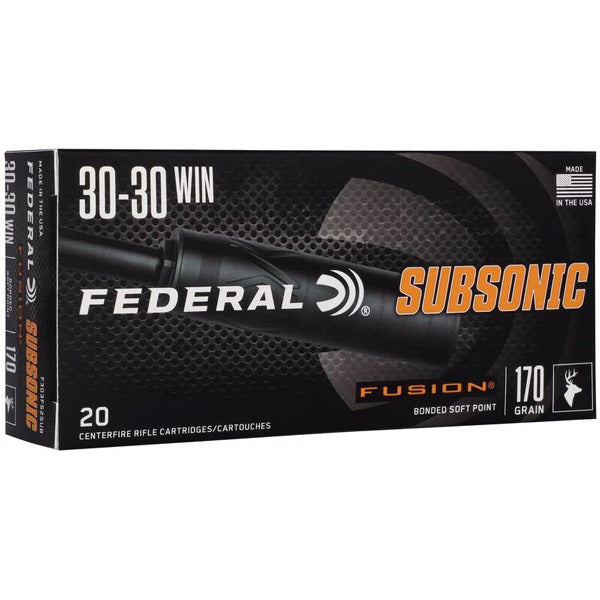 Federal Premium Fusion Tipped 30-30 Winchester Ammunition 170 Grain Polymer Tip Box of 20