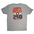 Graf & Sons Men's USA 250th T-Shirt Gray Cotton Small