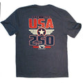 Graf & Sons Men's USA 250th T-Shirt Navy Blue Cotton XXXL