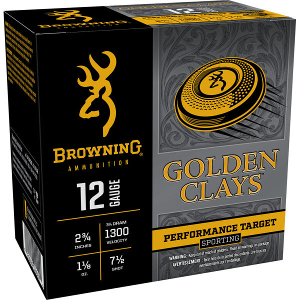 BROWNING AMMO 12ga 2.75d 1-1/8 1300fps #7.5 GLD CL 250/c