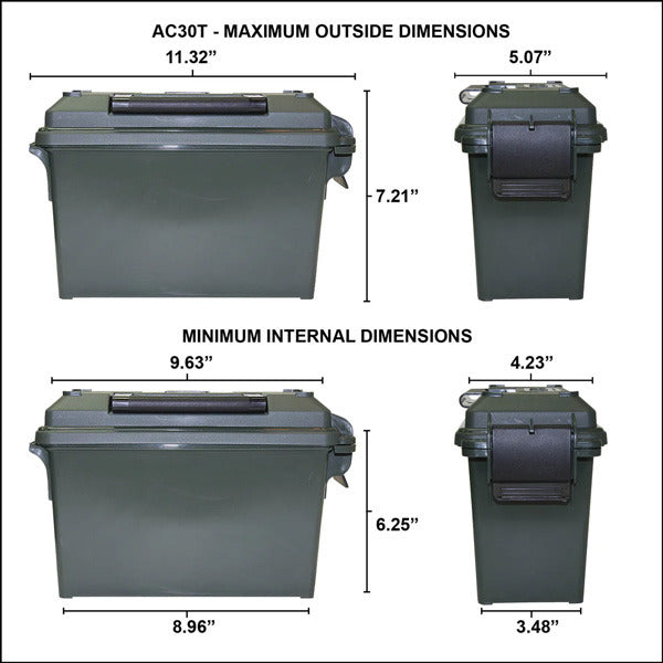 MTM Limited Edition 250yrs USA 4-Can Ammo Crate 30c with 4 AC30T's