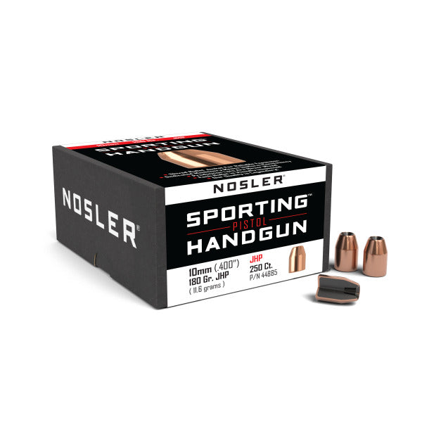 Nosler ASP 40 Caliber/10mm (.400 Diameter) Bullets 180 grain Jacketed Hollow Point Box of 250