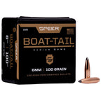 Speer 243 Caliber, 6mm (.243 Diameter) Bullets 100 grain Spitzer Boat Tail Box of 100